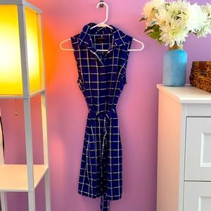 Blue checked dress